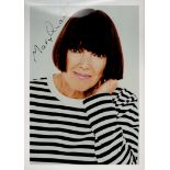 Mary Quant signed 7x5 colour photo. All autographs come with a Certificate of Authenticity. We