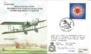 WW2 Fighter ace MRAF Dermot Boyle AFC Battle of Britain signed RAF H P Heyford bomber cover. All