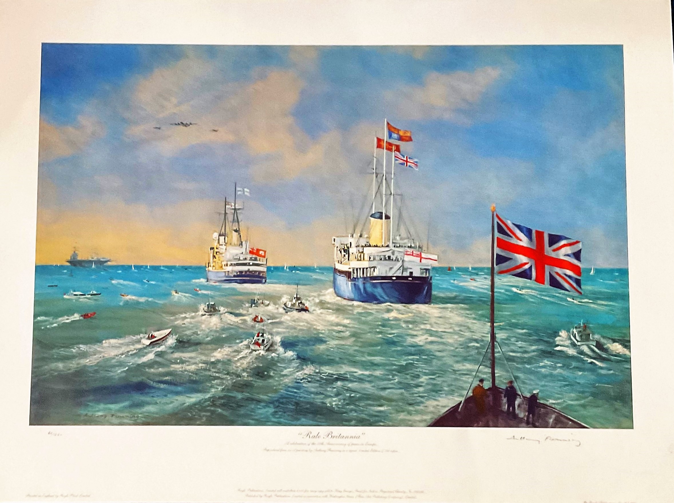 Anthony Flemming signed coloured print titled Rule Britannia. All autographs come with a Certificate