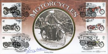 Sammy Miller signed Motorcycles FDC. 19/7/2005 Redditch postmark. All autographs come with a