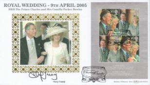 Philip Treacy signed Royal Wedding 9th April 2005 FDC. 9/4/2005 Windsor postmark. All autographs