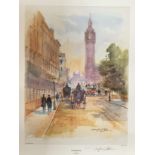 Douglas West Handsigned 19 x 14. 5 colour print Titled Westminster Limited Edition. All autographs