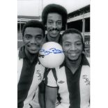 Football Autographed Brendon Batson 12 X 8 Photo - B/W, Depicting A Superb Image Showing West