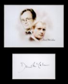 David McCallum 10x8 overall mounted signature piece includes signed white card and fantastic montage
