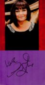 Dawn French signed 6x4 album page and 6x4 unsigned colour photo. All autographs come with a