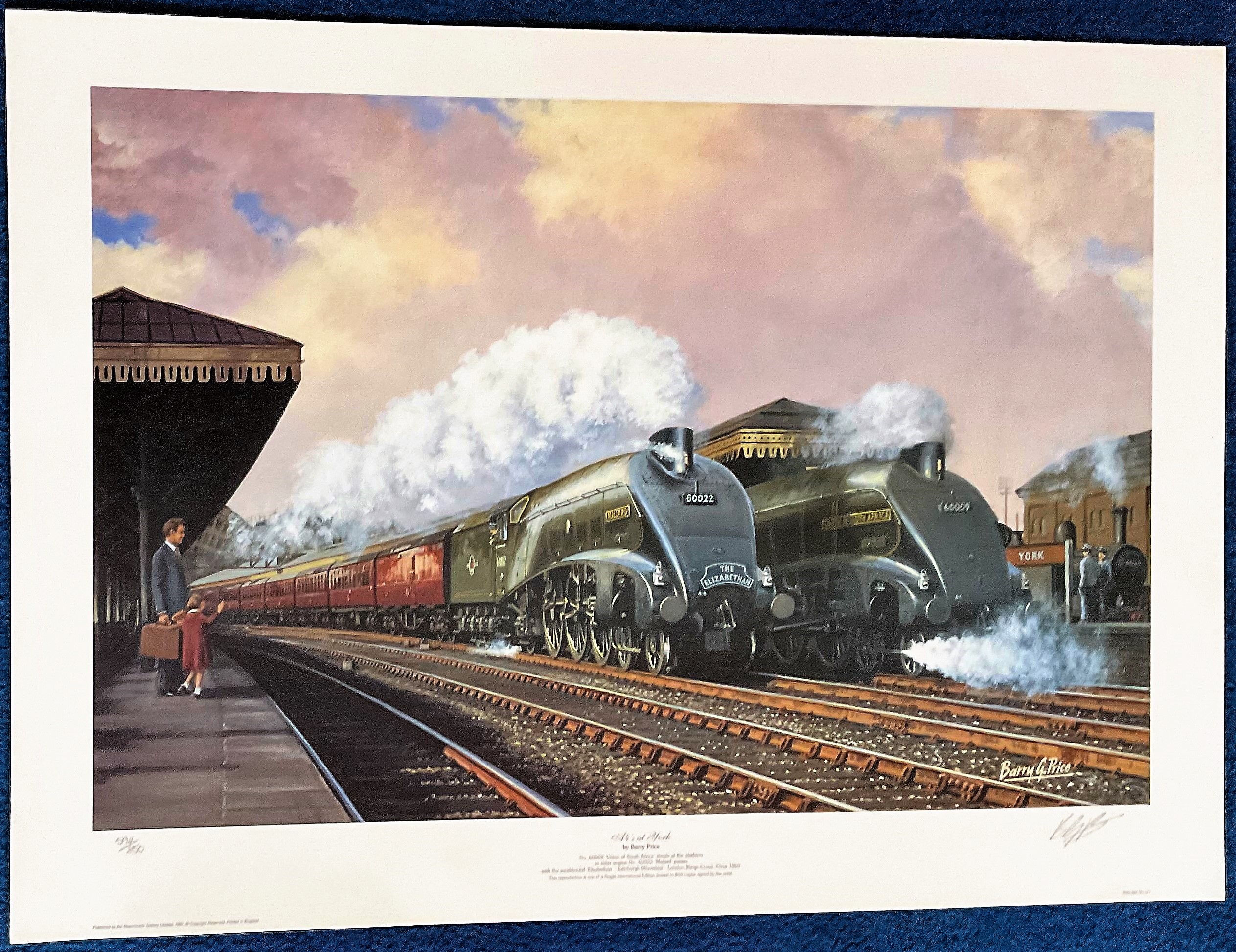 Barry Price signed colour print titled A4s At York. Approx 20 x 27. All autographs come with a