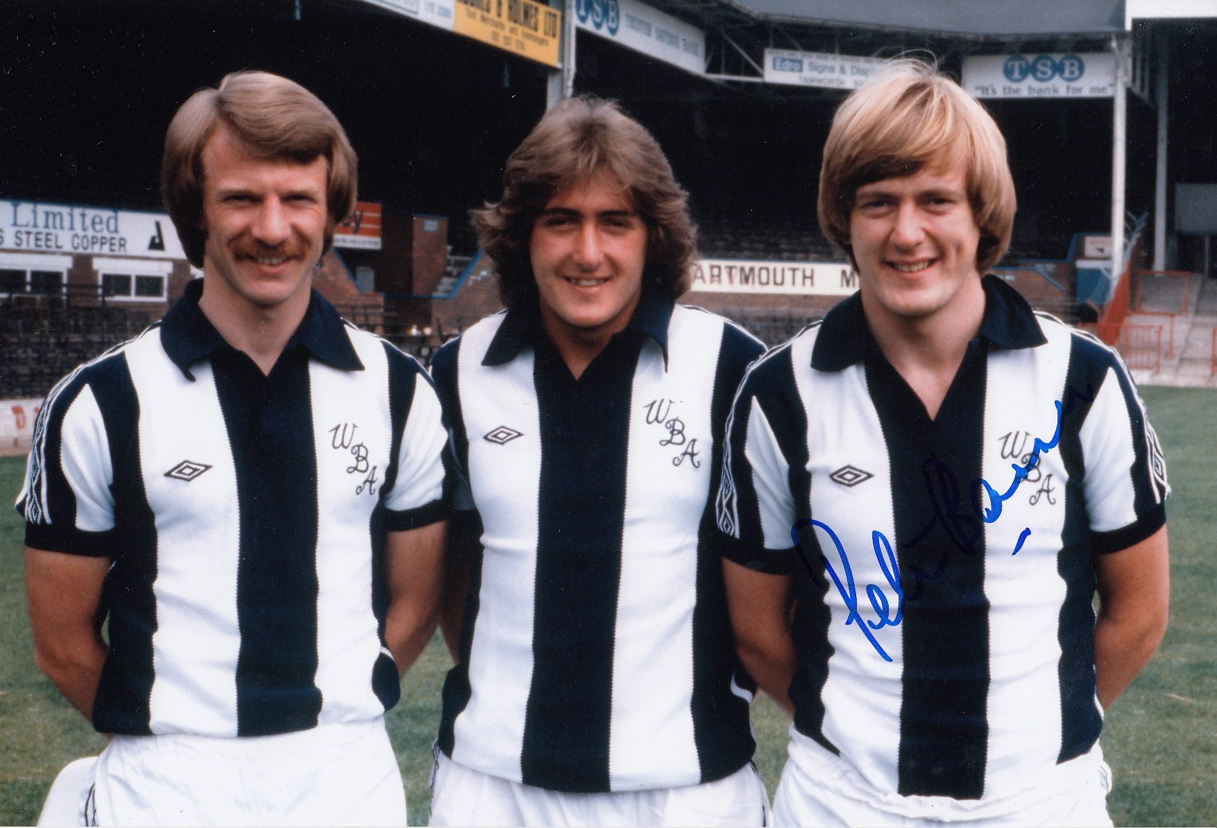Autographed Peter Barnes 12 X 8 Photo : Col, Depicting West Bromwich Albions New Signings David