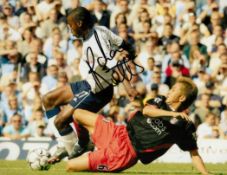 Rohan Ricketts Hand signed 10x8 Colour Photo showing Ricketts in action for Tottenham Hotspur Vs