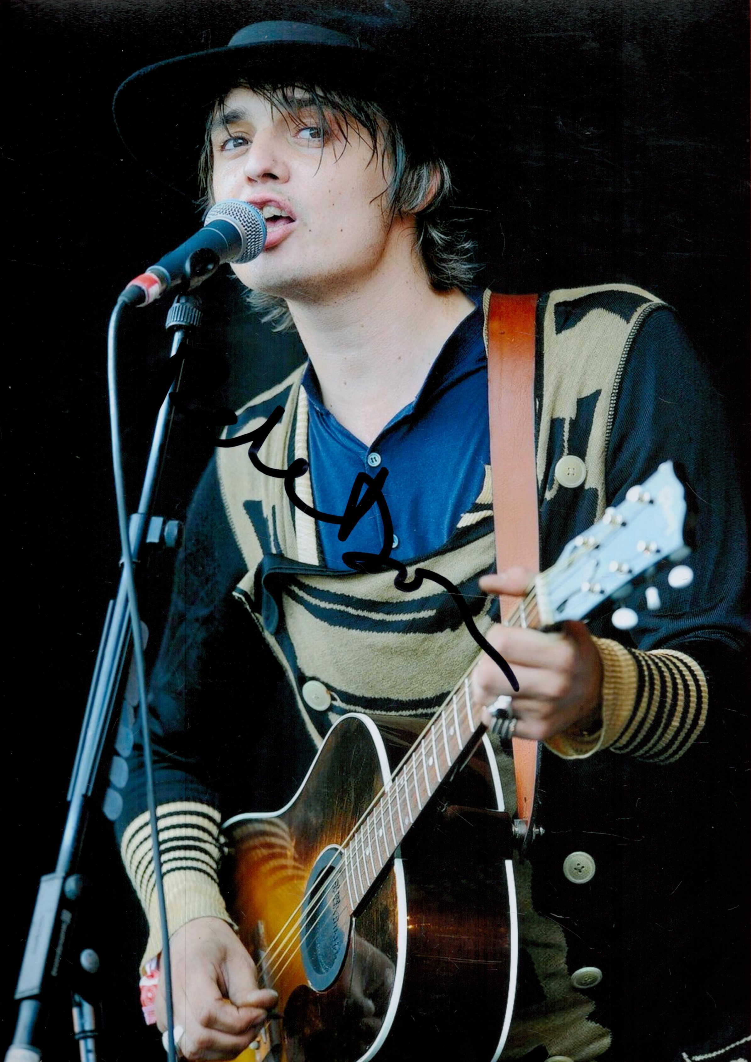 Pete Doherty Libertines Singer Signed 8x12 Photo. All autographs come with a Certificate of