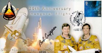 NASA Astronaut Bob Crippen STS1 Space Shuttle Columbia signed 2001 Space cover. Illustrated with