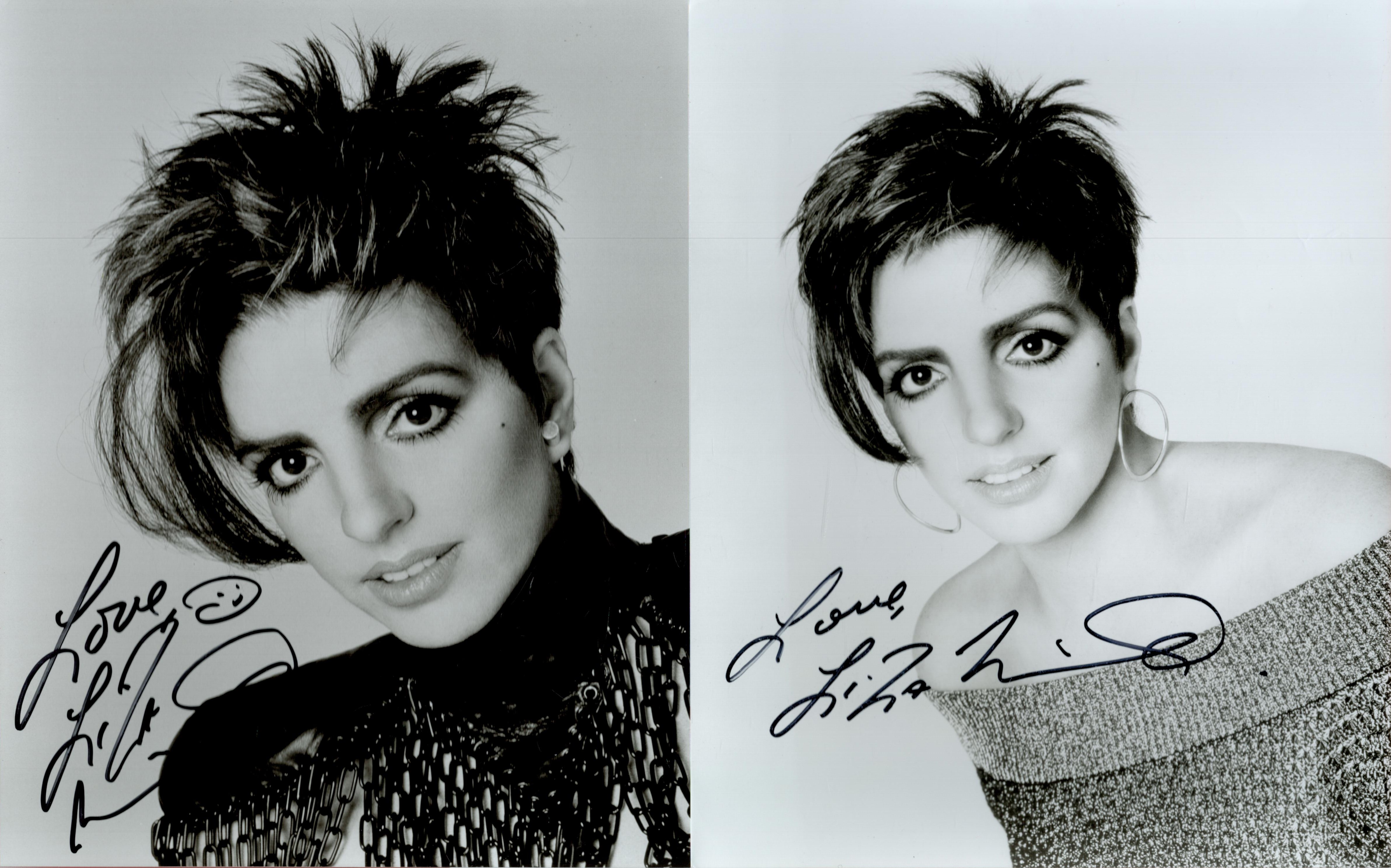 Liza Minelli Signed 10x8 inch Black and White Photo. Signed in black ink. Good condition. All