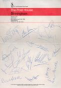 Fulham vintage multi signed sheet includes Bobby Moore, Alan Mullery, Alan Slough, Bill Taylor, John