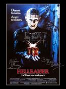 Blowout Sale! Hellraiser triple hand signed 16x12 photo. This stunning large 16 inches x 12" photo