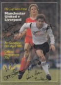 Football autographed Man United 1985 Programme, Fa Cup Semi-Final V Liverpool At Maine Road, Dated