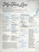 My Fair Lady 1978 Theatre Performance Programme at Haymarket Theatre, Signed by 20 Plus. To Name a