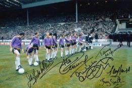Football autographed Newcastle United 12 X 8 Photo colour, Depicting A Superb Image Showing