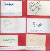 James Bond collection 6 fantastic signed album pages from great names such as Albert "Cubby"