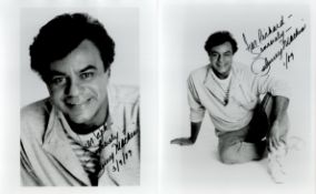 Johnny Mathis Signed 10x8 inch Black and White Photo. Signed in black ink in 1989. Dedicated. Good