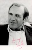 Leonard Rossiter Signed 5 x 3 inch approx Black and White Photo. Signed in red ink. Good