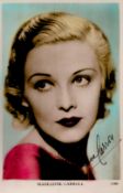 Madeleine Carroll Signed 5x3 inch Colour Photo. Signed in blue ink. Good Condition. All autographs
