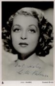 Lilli Palmer Signed 5x3 inch Black and White Photo. Signed in blue ink. Good Condition. All