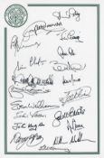 Football autographed Celtic 12 X 8 Club Crested Photo. A Superbly Produced Home-Made Club Crested