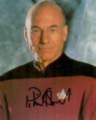 Patrick Stewart Signed 10x8 inch Star Trek Photo. Signed in black ink. Good Condition. All
