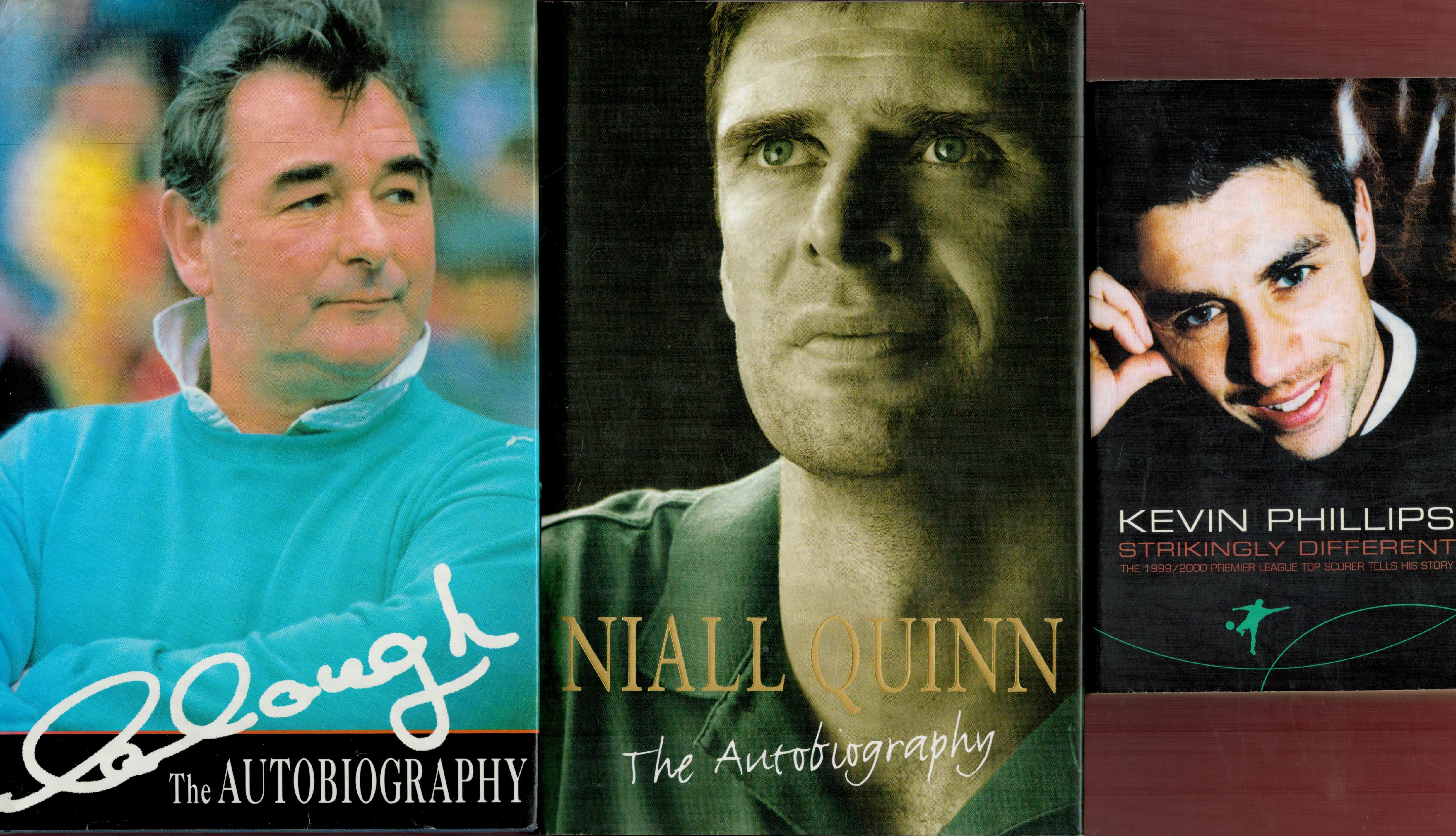 Collection of 3 Signed Football Related Books. Brian Clough Signed inside his Autobiography. Niall