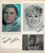 Jane Wyatt and Mariette Hartley Signed Photos and Magazine Cuttings. Wyatt Signed once and Hartley