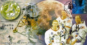 Apollo 14 moonwalker Dr Edgar Mitchell signed Space cover NASA Astronaut. 30th Anniversary Apollo