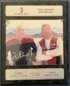Patrick Stewart and William Shatner Signed Limited Edition Presentation Piece 1353 of 5000. Both