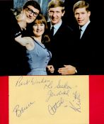 The Seekers 1960s Band Fully Signed Vintage Album Page By Athol Guy, Keith Potger, Judith Durham,