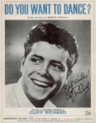 Cliff Richard Singer Signed Vintage 1958 'Do You Want To Dance?' Sheet Music. Good Condition. All