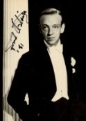 Fred Astaire Signed 5 x 4 inch approx Black and White Photo. Signed in black ink. Good Condition.