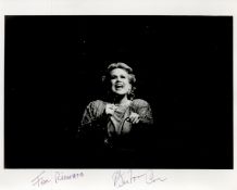 Barbara Cook Signed 10x8 inch Black and White Photo. Signed in purple ink. Dedicated. Good