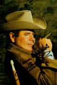 Glenn Ford Signed twice on 5 x 3 inch Colour Photo. Signed on Image and reverse. Good Condition. All