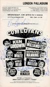 The Comedians Signed Inside Vintage London Palladium Programme By Ken Goodwin, Charlie Williams, Jos