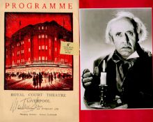 Alastair Sim (1900-1976) Actor Vintage Signed Programme Front Cover Plus Scrooge Photo. Good