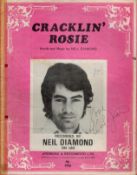 Neil Diamond Singer Signed Vintage 1970 'Cracklin' Rose' Sheet Music. Good Condition. All autographs