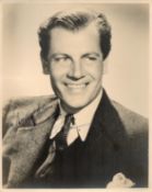 Joel McCrea Signed 10x8 inch Vintage Black and White Photo. Signed in blue ink. Dedicated.. All