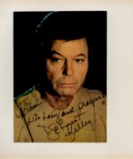 Deforest Kelley and James Doohan Signed colour Magazine Cutting Pages. Kelley is Dedicated. Good