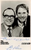 Morecambe and Wise Comedy Legends Signed Vintage BBC Promo Photo Signed By Both Eric Morecambe and