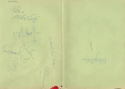 QPR FC Signature Collection on A4 Sheet of Paper. 6 QPR Signatures and 1 Birmingham City. Signatures