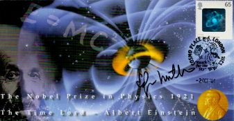 NASA Astronaut Apollo 14 moonwalker Dr Edgar Mitchell signed Space Nobel Prize 2001 postmarked