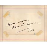 Sir Alec Guinness signed 8x6 overall signed album page dated 1969.. All autographs come with a