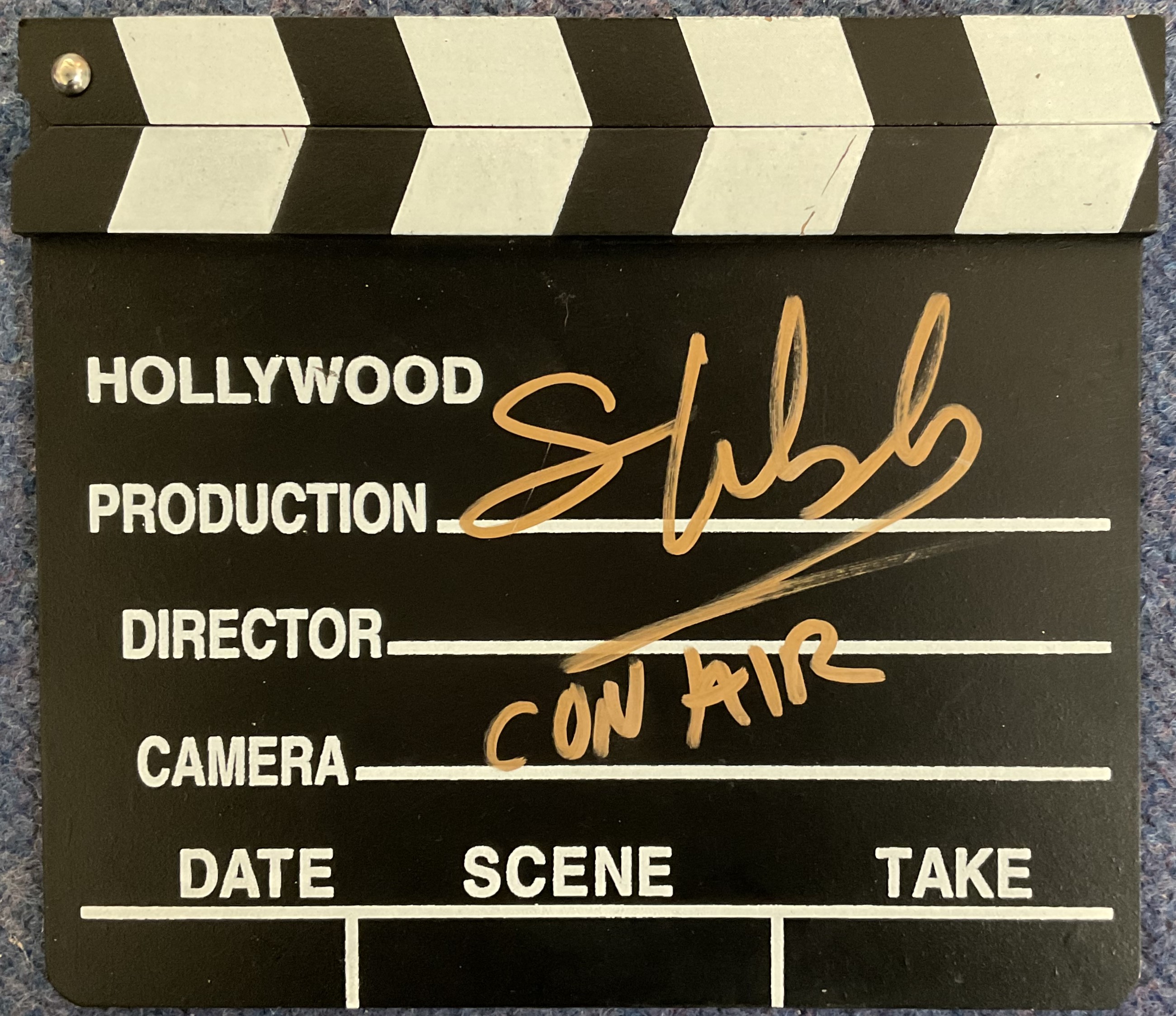 Con Air Actor Steve Buscemi Signed Hollywood Replica Clapperboard. Signed in black ink. Good