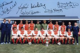 Football autographed Arsenal 12 X 8 Photo colour, Depicting Arsenal's 1979 Fa Cup Winning Squad