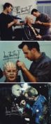 Blowout Sale! Lot of 3 RARE Hellraiser Behind The Scenes hand signed 10x8 photos. This beautiful lot