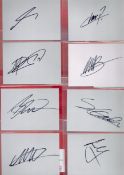 Formula One Collection 21 signed 6x4 post cards featuring drivers past and present names include