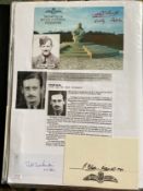 WW2 BOB fighter pilots Peter Else 610 sqn, Peter Ward Smith 610 sqn signatures and Henry Clarke 66